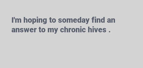 chronic hives1